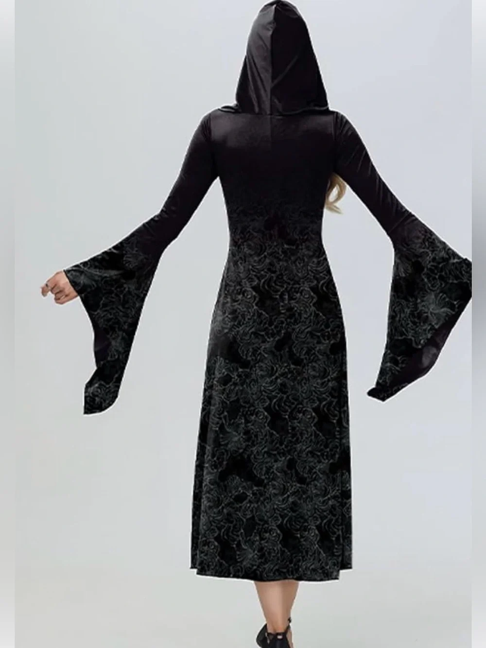 Gothic Skeleton Halloween Costume- Red & Black